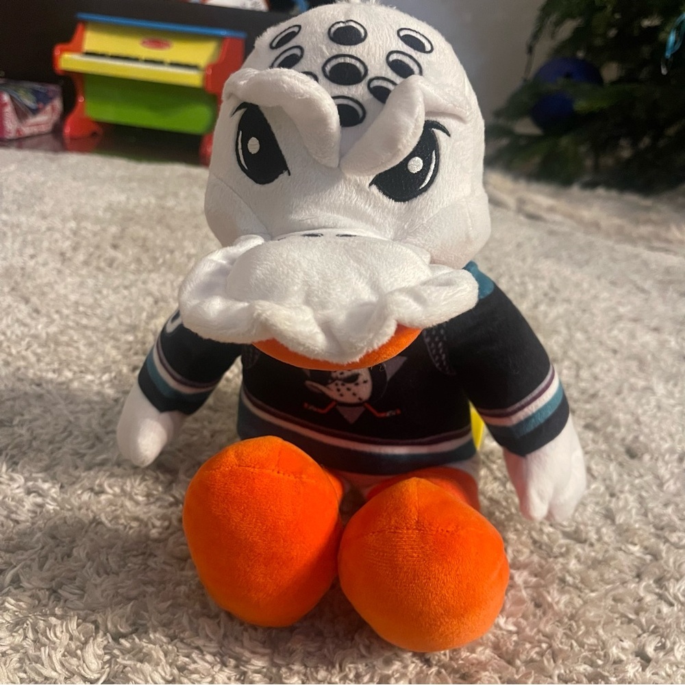 Anaheim Ducks Plush 15” Plushland #18 Captain Retro Jersey